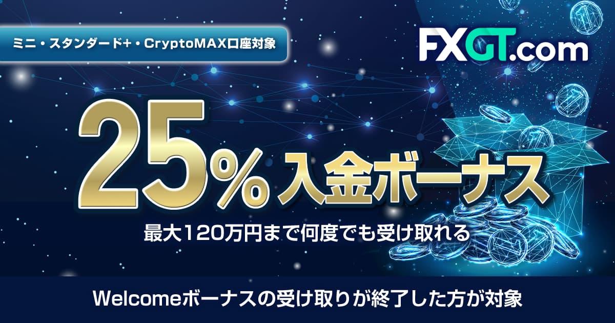 FXGT 25％ Unlimited Loyaltyボーナス