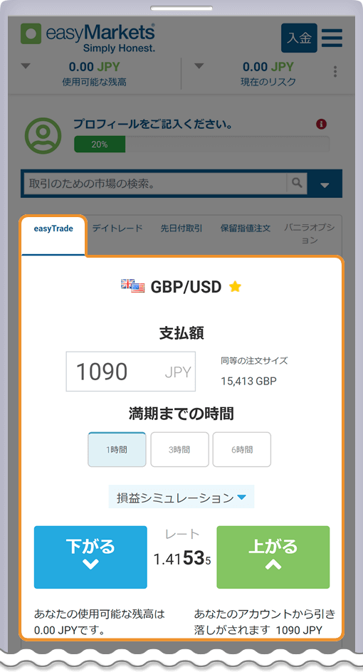 easyMarketsのeasyTrade